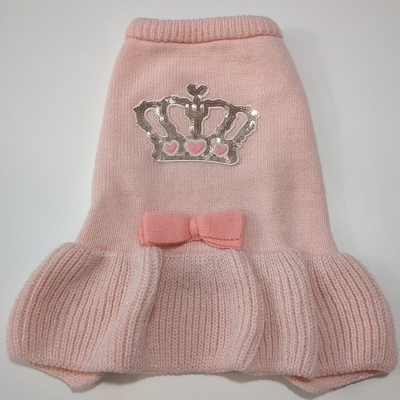 Top Paw Other - Dog Sweater Top Paw Pink Best Crown Princess NWOT Medium
